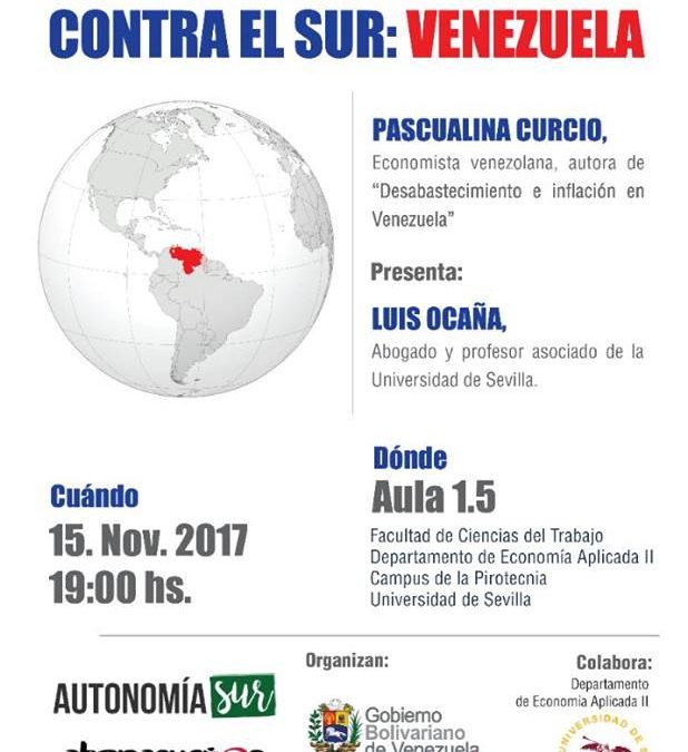 Acto público sobre la economía venezolana en la Universidad de Sevilla