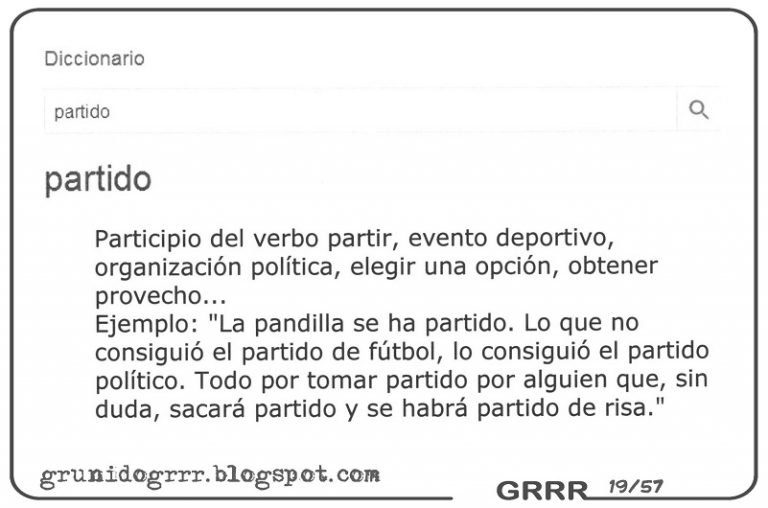 Partiendo el partido roto…